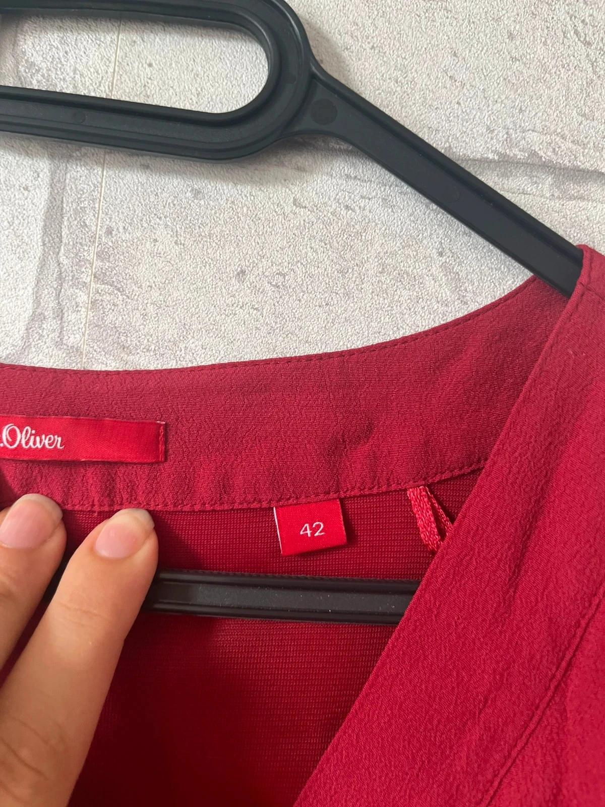 Tunique rouge décolleté V – Taille 42 – S.Oliver – photo 4